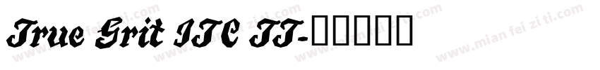True Grit ITC TT字体转换